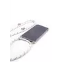 Evelatus custodia con cinturino per Samsung A50 strisce bianche trasparente