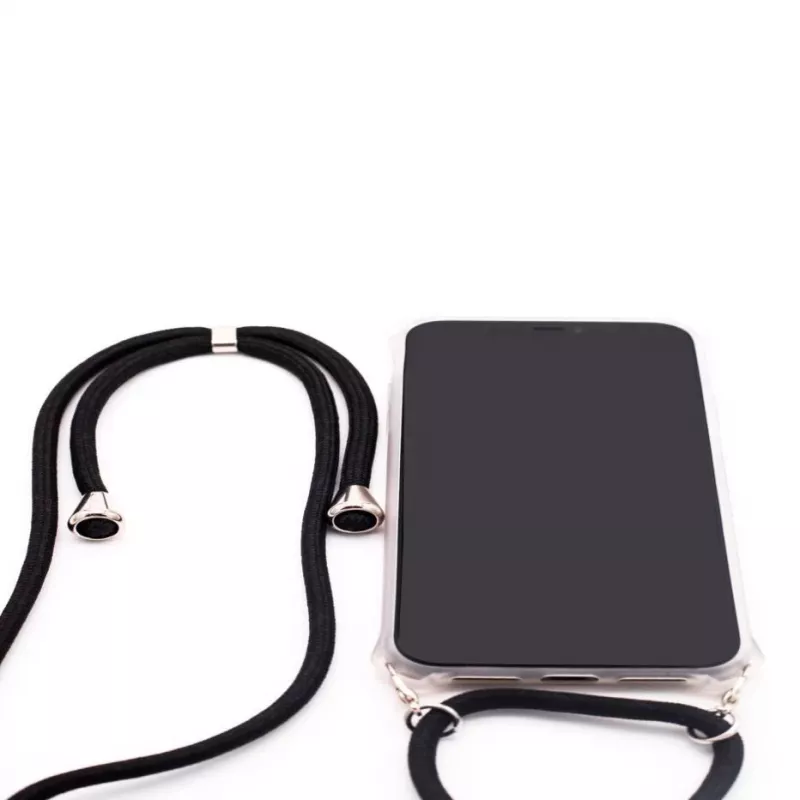 Evelatus custodia con cinturino per Samsung A50s nero trasparente