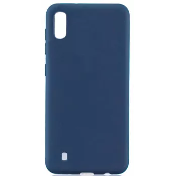 Evelatus Samsung Galaxy A10 custodia in silicone nano Soft Touch TPU blu scuro