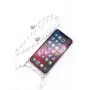 Evelatus Samsung Galaxy A10s Cover con cordino a righe bianche trasparente