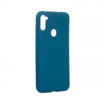 EVELATUS Samsung Galaxy A11 Custodia in silicone nano Soft Touch TPU blu