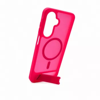 Evelatus Custodia gommata MagSafe con supporto per Samsung Galaxy A17 4G / A17 5G, rosa
