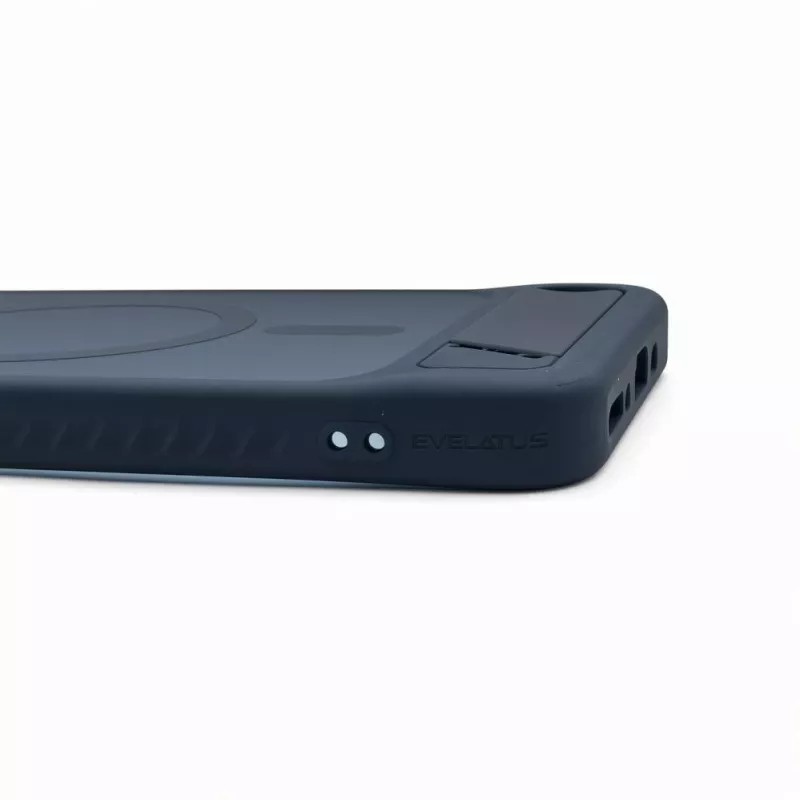 Evelatus Samsung Galaxy A17 4G / A17 5G Custodia MagSafe gommata con supporto blu navy