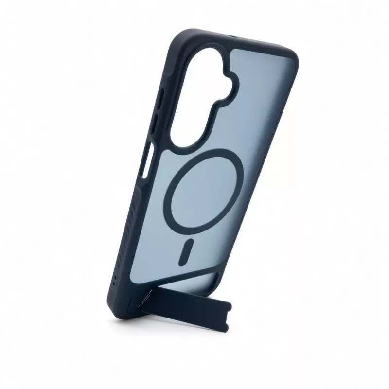 Evelatus Samsung Galaxy A17 4G / A17 5G Custodia MagSafe gommata con supporto blu navy