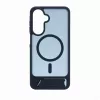 Evelatus Samsung Galaxy A17 4G / A17 5G Custodia MagSafe gommata con supporto blu navy