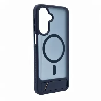 Evelatus Samsung Galaxy A17 4G / A17 5G Custodia MagSafe gommata con supporto blu navy