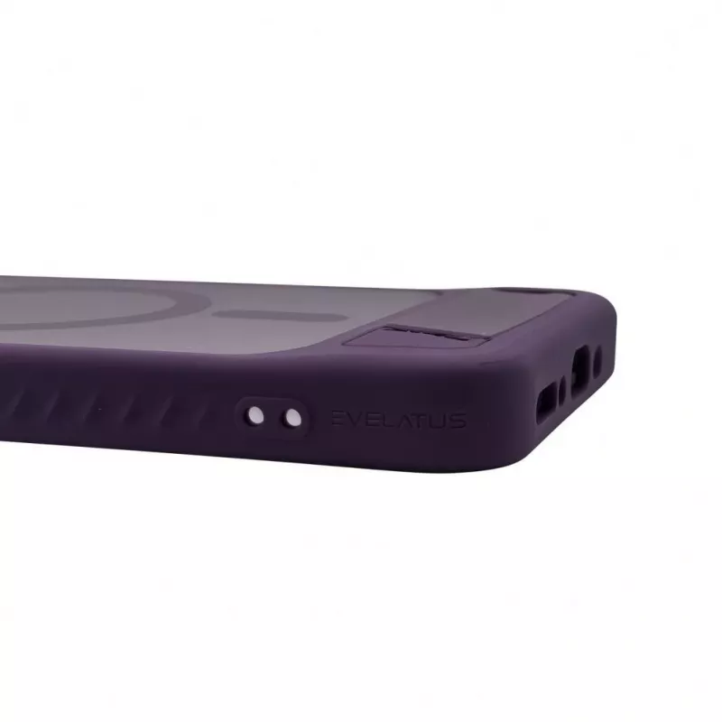 Evelatus Custodia gommata MagSafe con supporto per Samsung Galaxy A17 4G / A17 5G viola