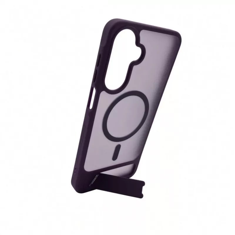 Evelatus Custodia gommata MagSafe con supporto per Samsung Galaxy A17 4G / A17 5G viola