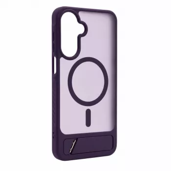 Evelatus Custodia gommata MagSafe con supporto per Samsung Galaxy A17 4G / A17 5G viola