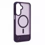 Evelatus Custodia gommata MagSafe con supporto per Samsung Galaxy A17 4G / A17 5G viola