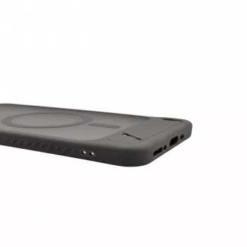 Evelatus Custodia gommata MagSafe con supporto per Samsung Galaxy A17 4G / A17 5G grigio fumo