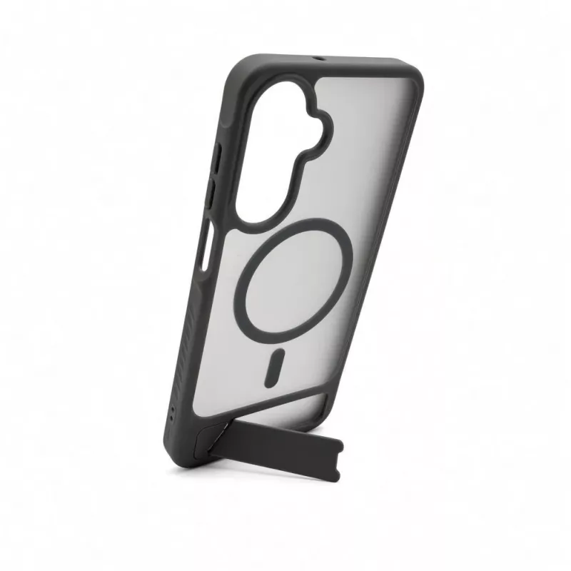 Evelatus Custodia gommata MagSafe con supporto per Samsung Galaxy A17 4G / A17 5G grigio fumo