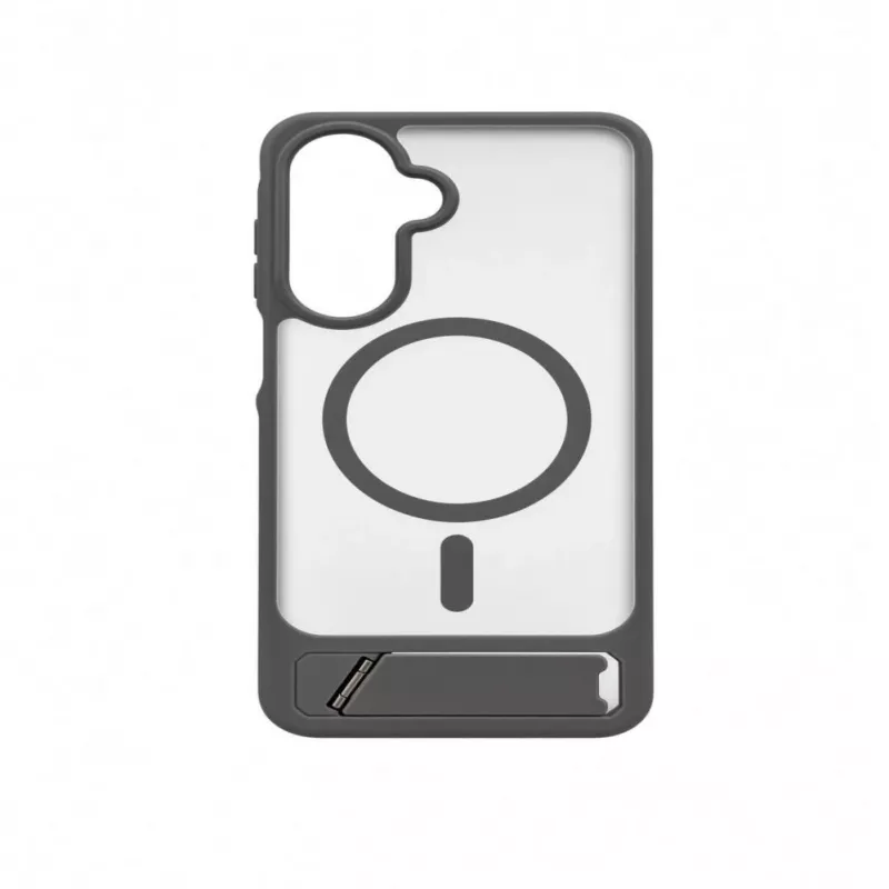 Evelatus Custodia gommata MagSafe con supporto per Samsung Galaxy A17 4G / A17 5G grigio fumo