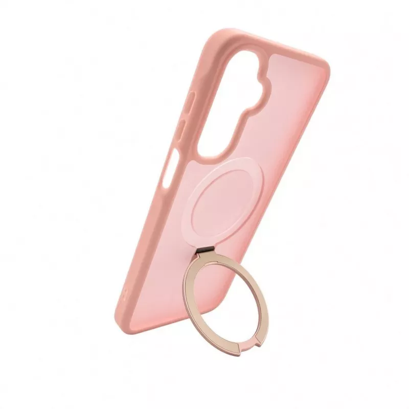 Evelatus Custodia protettiva con MagSafe e supporto per Samsung Galaxy A17 4G / A17 5G anello opaco rosa chiaro