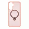 Evelatus Custodia protettiva con MagSafe e supporto per Samsung Galaxy A17 4G / A17 5G anello opaco rosa chiaro