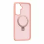 Evelatus Custodia protettiva con MagSafe e supporto per Samsung Galaxy A17 4G / A17 5G anello opaco rosa chiaro