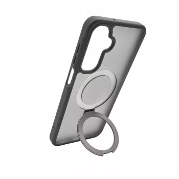 Evelatus Samsung Galaxy A17 4G / A17 5G Custodia protettiva con MagSafe e supporto, anello opaco grigio fumo