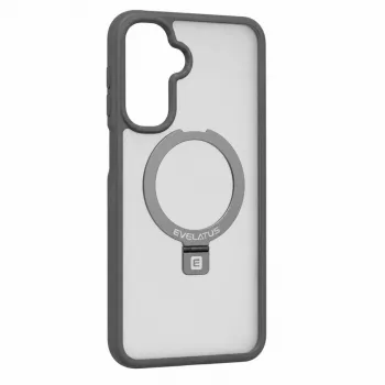 Evelatus Samsung Galaxy A17 4G / A17 5G Custodia protettiva con MagSafe e supporto, anello opaco grigio fumo