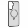 Evelatus Samsung Galaxy A17 4G / A17 5G Custodia protettiva con MagSafe e supporto, anello opaco grigio fumo