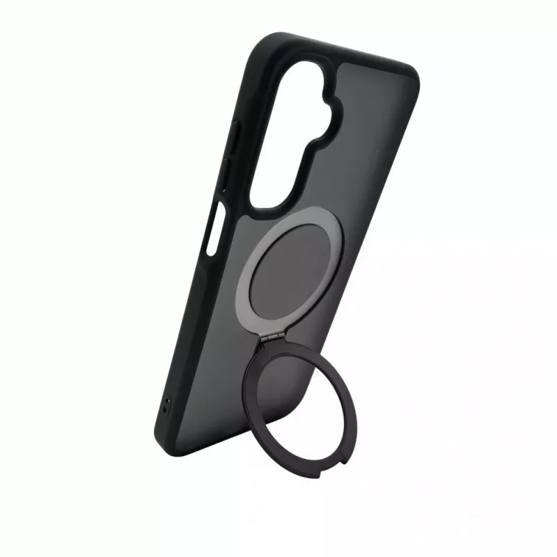 Evelatus Samsung Galaxy A17 4G / A17 5G Custodia protettiva con MagSafe e supporto anello opaco nero
