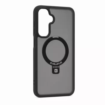 Evelatus Samsung Galaxy A17 4G / A17 5G Custodia protettiva con MagSafe e supporto anello opaco nero