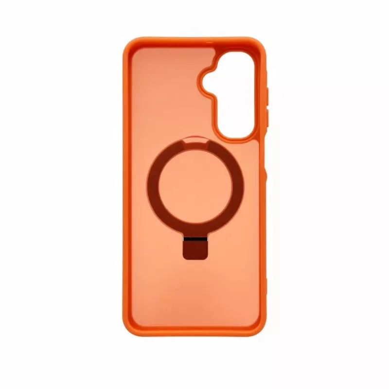 Evelatus Samsung Galaxy A17 4G / A17 5G Custodia protettiva con MagSafe e supporto, anello opaco, arancione
