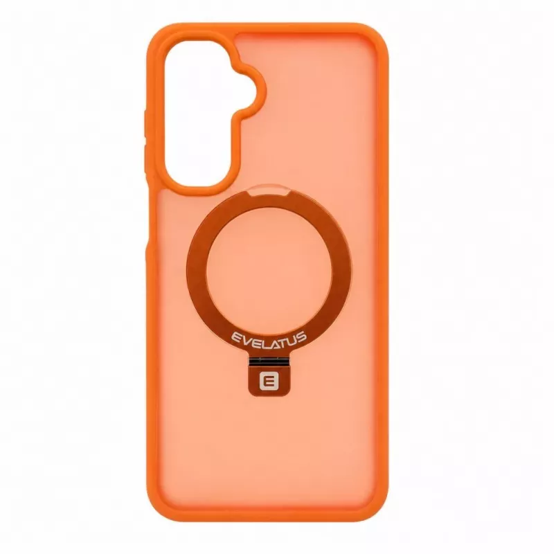 Evelatus Samsung Galaxy A17 4G / A17 5G Custodia protettiva con MagSafe e supporto, anello opaco, arancione