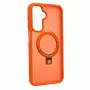 Evelatus Samsung Galaxy A17 4G / A17 5G Custodia protettiva con MagSafe e supporto, anello opaco, arancione