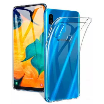 Custodia in silicone Evelatus per Samsung Galaxy A20 trasparente