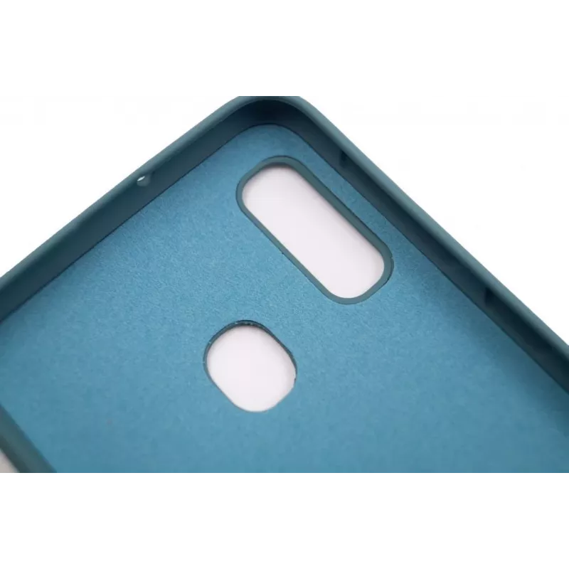 Evelatus custodia in silicone Soft Touch per Samsung Galaxy A20e con cinturino blu