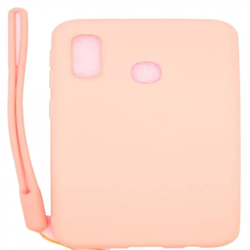 Evelatus Samsung Galaxy A20e Custodia in Silicone Soft Touch con Cinturino Rosa