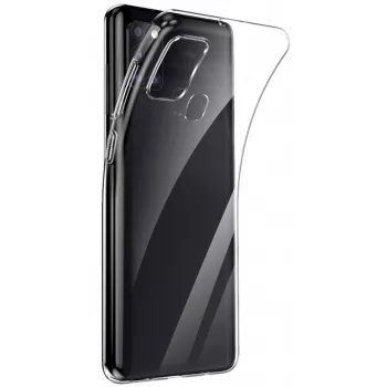 EVELATUS Samsung Galaxy A21s Custodia in silicone trasparente 1,5mm TPU trasparente