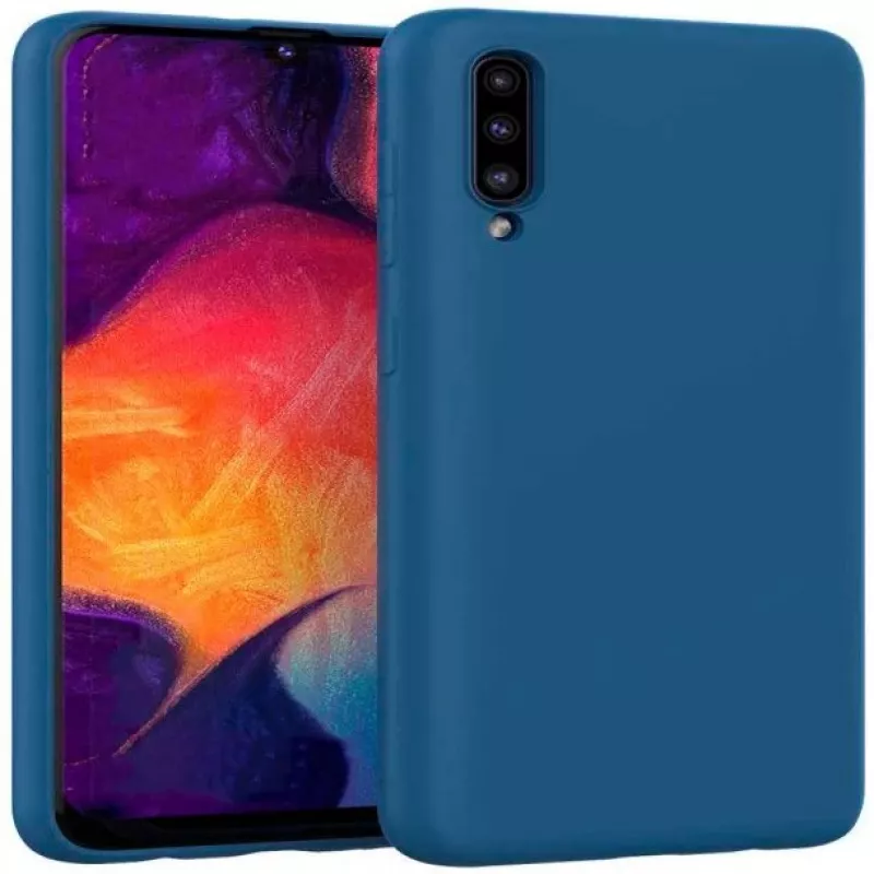 Evelatus Samsung Galaxy A30s/A50/A50s custodia in silicone nano Soft Touch TPU blu scuro