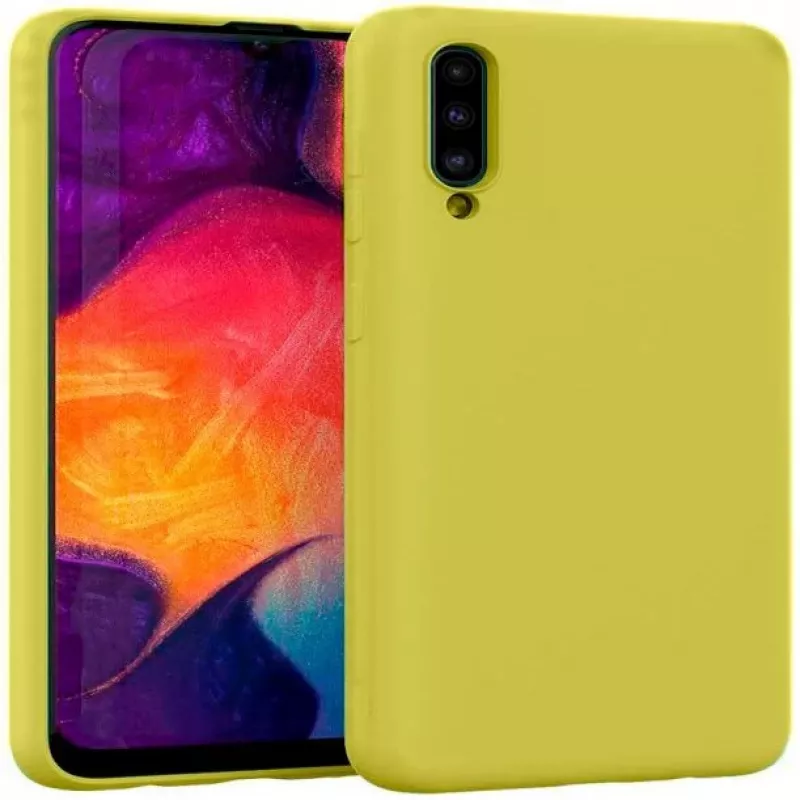 Evelatus Samsung Galaxy A30s/A50/A50s Custodia in silicone nano Soft Touch TPU gialla