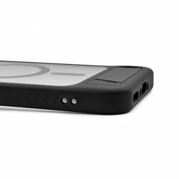 Evelatus Samsung Galaxy A37 / A36 Custodia MagSafe gommata con supporto nera