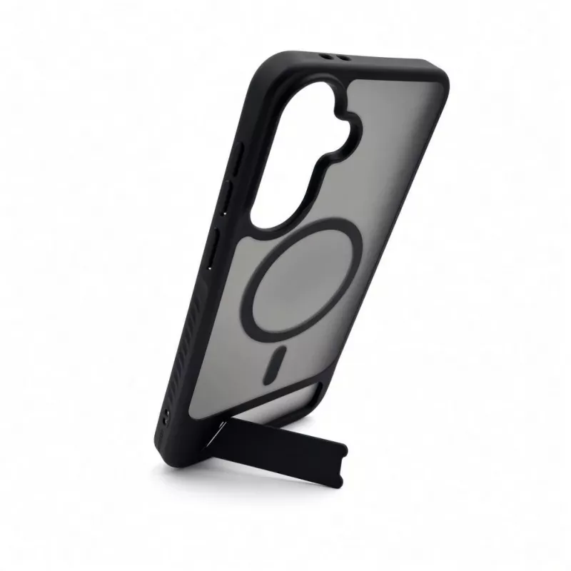 Evelatus Samsung Galaxy A37 / A36 Custodia MagSafe gommata con supporto nera