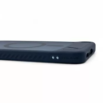 Evelatus Samsung Galaxy A37 / A36 Custodia MagSafe gommata con supporto blu navy