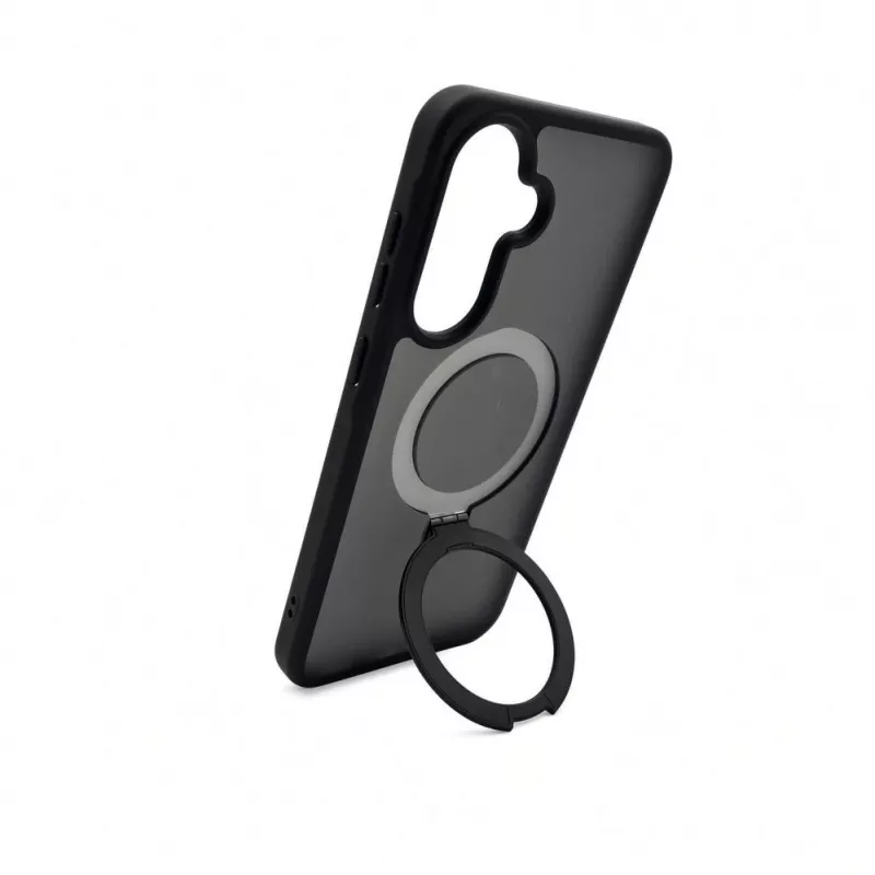 Evelatus Custodia per Samsung Galaxy A37 / A36 con MagSafe e supporto, anello opaco, Nero