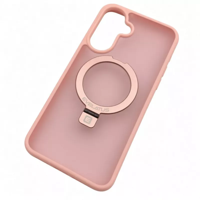 Evelatus Custodia Shield per Samsung Galaxy A37 / A36 con MagSafe e supporto, opaco, rosa chiaro