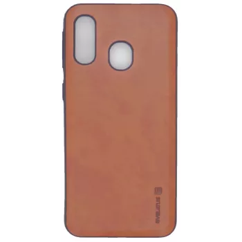 Evelatus Custodia Posteriore in Pelle Kuton Brown per Samsung Galaxy A40