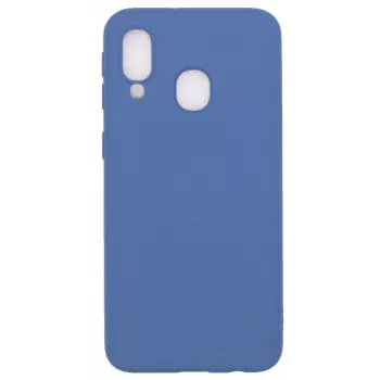 Evelatus Custodia in silicone Nano per Samsung Galaxy A40 Soft Touch TPU blu scuro