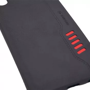 Evelatus Samsung Galaxy A50 Shooter Series Cover posteriore robusta nera con kickstand e anello di supporto