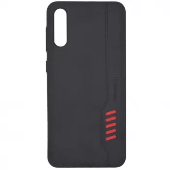 Evelatus Samsung Galaxy A50 Shooter Series Cover posteriore robusta nera con kickstand e anello di supporto