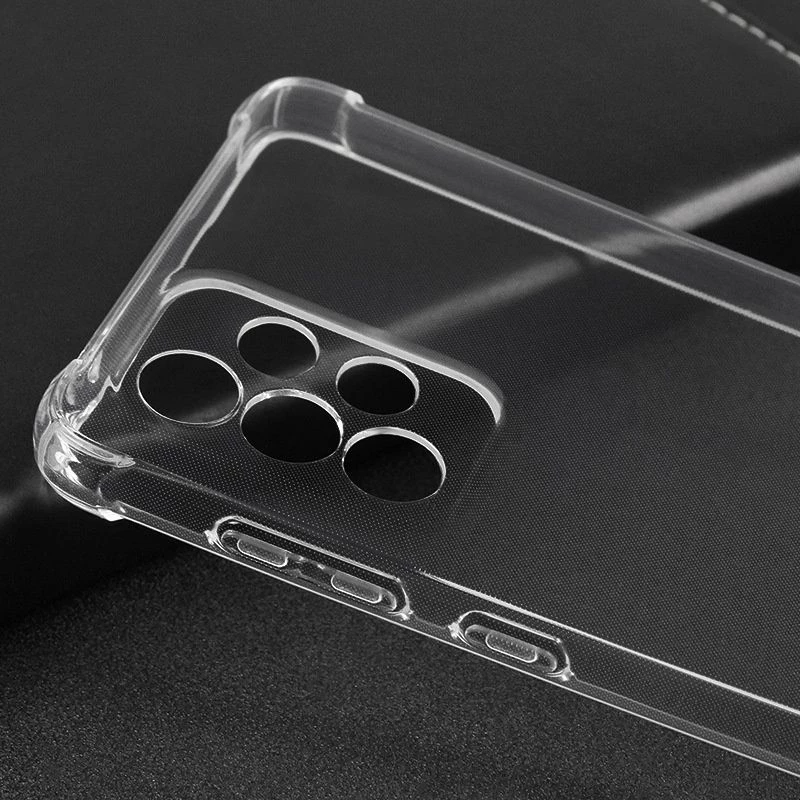 Custodia in silicone TPU Evelatus per Samsung Galaxy A53 5G militare antiurto trasparente
