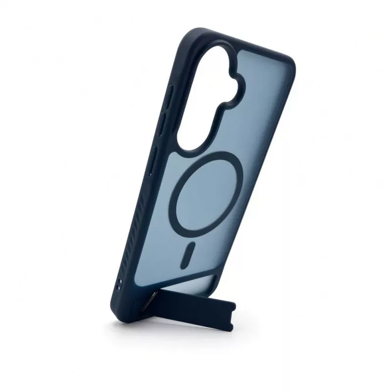 Evelatus Samsung Galaxy A57 Custodia MagSafe gommata con supporto blu navy