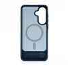 Evelatus Samsung Galaxy A57 Custodia MagSafe gommata con supporto blu navy