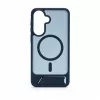 Evelatus Samsung Galaxy A57 Custodia MagSafe gommata con supporto blu navy
