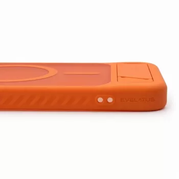 Evelatus Samsung Galaxy A57 Custodia MagSafe gommata con supporto arancione