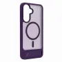 Evelatus Samsung Galaxy A57 Custodia MagSafe gommata con supporto lilla