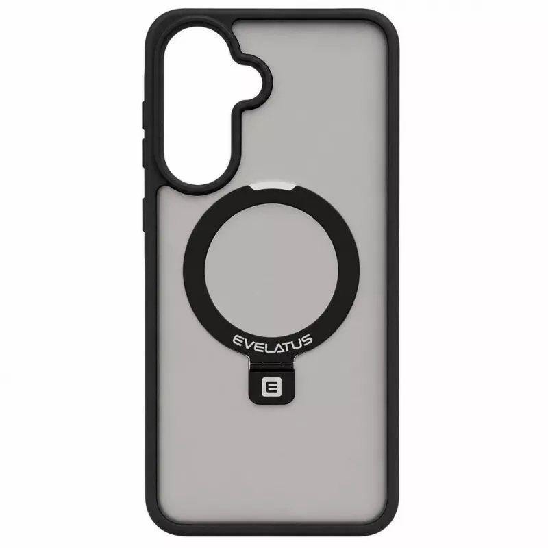 Evelatus Custodia Shield per Samsung Galaxy A57 con MagSafe e supporto, anello opaco nero